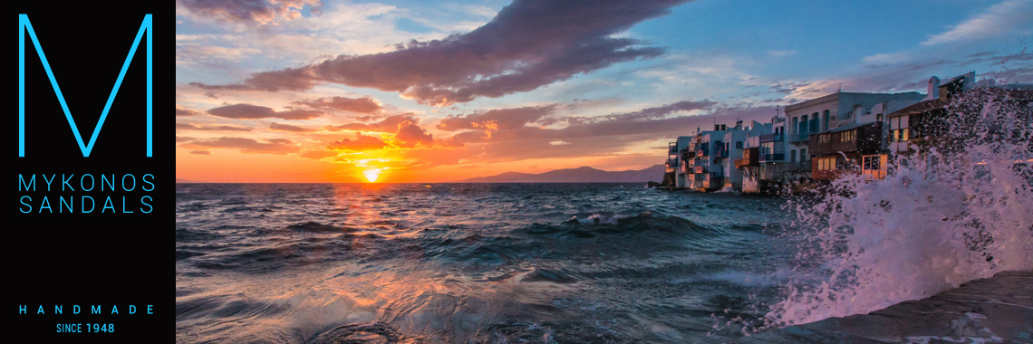 Mykonos Sandals Sunset