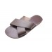 Cross Over Slide Sandal - Brown