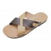 Two Tone Cross Slide Sandal