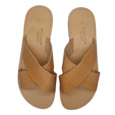 Cross Over Slide Sandal - Natural