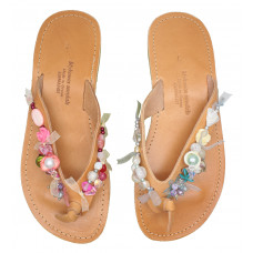 Sky Pearl Crystals Flip Flop