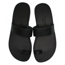 Black Toe Loop Sandal