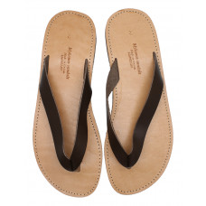 Two Tone Flip Flops Brown