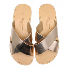 Cross Slide Sandal - Rose Gold